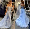 2019 Fashion Prom Dresses Off Shoulder Backless Mermaid Suknie Wieczorowe z odpinanym pociągu Custom Made Arabic Special Sukienka