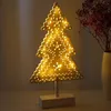 Creative LED Stars lâmpada de mesa árvore de natal noite luzes de mesa lâmpada para festival de casa decoração de casamento noite lâmpada de luz operada