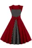 En Stock Vintage Plus La Taille D'été Femmes Rouge À Pois Audrey Hepbum Années 50 Rockabilly Robe Rétro Robe De Soirée Feminino Vestidos FS1162