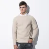 Jultröjor Tjock Varm Pullover Mens Casual Solid O-Neck Sweater Män Kläder 2018 Nya Höst Vinter Knitwear Pull Homme