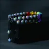 Doppio strato 7 chakra pietra naturale fili morti bracciale pietre laviche turchese donna uomo bracciali braccialetti gioielli moda volontà e sabbia