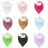 Bavoirs pour bébé Bandana solide bave Turban imperméable Super doux unisexe serviette de salive Burp chiffons accessoires Triangle écharpe tablier d'alimentation C7449