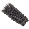 Vmae peruviano da 10 a 30 pollici 100g 120g Clip riccio crespo nero naturale in cravatte elastiche Coda di cavallo con coulisse per capelli umani di Remy vergine