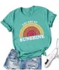 T-Shirt Frauen Kleidung Sommer Casual Shirts Brief Gedruckt Tops SIE SIND MEIN SONNENSCHEIN Tees Hot Kurzarm Runde Kragen Blusas vestidos B5783