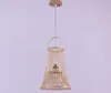 Handmade Bamboo Pendant Lamp Japan Style Wood Suspension Lantern Hotel Tatami Restaurant Villa Bedroom Pastoral Hanging Lighting MYY