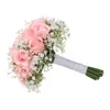 Rosa Rose Braut Cascading Bouquet Hochzeit Bouquets Braut Mädchen Blumen Sommer Stil Home Party Dekoration Gefälschte Tisch Blume