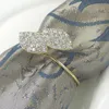 Futaba Grass Rhinestone Napkin Rings Metal Tablecloth Ring For Wedding Banquet Table Decoration Supply Hotel Crystal Napkin Buckle BC BH3071