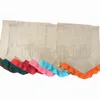 Mode färgglada ruffle bunting trädgård flagga 31 * 46cm 13 färger diy jute bunting trädgård dekorationer hängande flagga homewaret2i5097