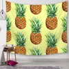 Ananas Série Tenture Murale Tapisserie Imprimer Personnages De Plantes Serviette De Plage Fibre De Polyester Femmes Tapis De Yoga De Mode Décor À La Maison 150 * 130cm 18q