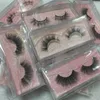 3D Mink 100% Cruelty Lash Handmade återanvändbara naturliga ögonfransar Populära falska Eeye Lashes Makeup E Series 990