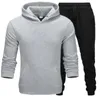 Mäns sweatshirts Sportkläder Termiska underkläder Mens Sportkläder kostym Fleece Tjock hoodie byxor Sport kostym Män över storlek