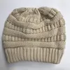 Solid Ribbed Beanie Slouchy Soft Stretch Cable Knit Warm Skull Cap Winter Warm Skull Beanie