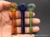 7 cm mini Great Pyrex Tjock Glas Oljebrännare Glas Olje Tube Burning Pipe somking pipes vattenpipor gratis frakt