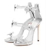 Hot Sale-Hot sell! 2019 summer new star water-drill slip-toe platform with gladiator sandals and stiletto heels High-heeled sandals