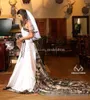 2018 Vestidos de novia de camuflaje vintage Cariño Halter Satén Vaqueras Vestidos de boda de camuflaje Vestidos de novia Vestidos Capilla Tren