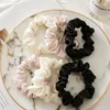 5 pçs cetim seda cor sólida laços de cabelo scrunchie elástico faixas de cabelo feminino luxo acessórios macios titular rabo de cavalo corda4205582