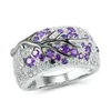 Crystal Tree Branch Ring Wedding Wedding Rings Gift for Women Fashion Jewelry