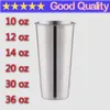 Roestvrijstaal mokken 10oz 12oz 14oz 18oz 20oz 30oz 36oz 64oz 304 vacuüm reizen cup tuimelaar wijn mok deksel auto tumblers cups