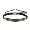 3 pçs / set Hip Hop Gold Crown Bracelets Cubic Micro Pave CZ Bola Charme Trançado Trançado para Mulheres Homem Luxo Jóias