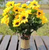 Partihandel-2017 7 Heads 1 Bouquet Sunflower Artificial Posy Flower Silke Flowers Phantom Simulation DIY Hem Dekoration Flores Artificiales