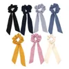 Moda de Nova Onda Ponto Imprimir Scrunchie Mulheres Cabelo lenço elásticas hairband arco de cabelo cordas de borracha meninas Ties Acessórios M651