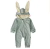 Bébé barboteuses oreilles de lapin garçons combinaisons enfants vêtements de créateurs infantile automne manches longues body coton onesie salopette grimper vêtements C6678