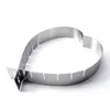 조정 가능한 하트 모양의 스테인레스 스틸 무스 반지 DIY 베이킹 도구 베이커리 무스 케이크 반지