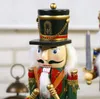 30cm Nutcracker Lalki Żołnierze Drewniane Figurka Boże Narodzenie Dekoracji Dekoracji Okno Showcase Home Decor Ozdoby świąteczne prezent SN3797