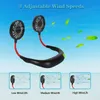 Portable Wearable Sport Fan Handsfree Persoonlijke Mini USB Oplaadbare ventilator Dubbele koeling 360 graden Afstel Hoofd Lazy Neck Hanging Fans