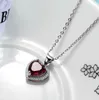 Europa beliebte Schmuck LuckyShine Schöne Herzförmige Granat Edelsteine Silber Überzogene Rote Zirkon Ohrstecker Für Frauen Kostenloser versand