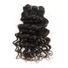 4 piezas de cabello indio rizado profundo que teje 50 gpc extensiones de cabello humano negro de color natural para paquetes de estilo Bob corto 4007793