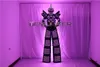 Full Color Pixel LED Robot Costume Clothes Stilts Walker Costume LED Suit Costume Helmet Laser Gloves CO2 Gun Jet Machine