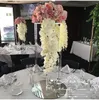 結婚フラワースタンドピラーコラムの結婚式の中心ピースの装飾クリスタル花瓶の花瓶のアクセサリーテーブルの配置80cmの高さ