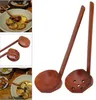 Japansk stil trä soppa ladle ramen skedar bärbar varm potten colander säkra hälso-porslin hem dinnerware för restaurang hotell
