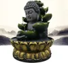 Kreatywne dekoracje domowe żywica przepływająca wodospad wodospad LED Fontanna Statua Buddha Lucky Feng Shui Ozdoby krajobrazowe T20032989