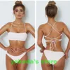 Sport bikinis set långa rep bandage badkläder olika thong badkläder nylon tyg solid dot triangel bh droppe accepterad Yakuda Beach låg