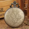 Vintage Bronze Royal Flush Poker Design Quarz Taschenuhr Steampunk Coole Halskette Anhänger Kette für Männer Frauen