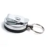 Hela rostfritt stål Infällbar nyckelkedja Recoil Ring Belt Clip Ski Pass ID Holder Party Supplies4885375