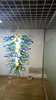 Lampe de lustre encastrée de salon bleu Source de lumière LED moderne lustres d'art en verre de Murano soufflé de Style européen