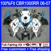 Corpo iniezione KONICA blu caldo + serbatoio per HONDA CBR1000 RR CBR 1000 RR 2006 2007 276HM.51 CBR 1000RR 06-07 CBR1000RR 06 07 Kit carenature OEM