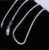 Hot 925 sterling silver plated 2MM snake chain necklace size 16-24 inch SC10 women 925 silver plated Lobster Clasps Smooth Chains jewelry