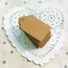 Gros-100pcs bricolage étiquettes en papier kraft brun dentelle tête de pétoncle étiquette bagages note de mariage prix vierge étiquette volante kraft cadeau fournitures de fête