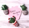Personnalité réfrigérateur aimant laisser un Message bâton ménage cuisine décorer cadeaux journée ensoleillée Mini résine cactus aimants