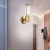 Lâmpada de parede preta de cobre moderna para quarto luminária de cabeceira sala de estar lâmpadas de parede do corredor de parede de banheiro