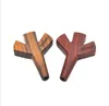 Three Hole Wood Smoking Pipe Handmade Wooden Cigarette Hand Tobacco Filter Herbal Pipes Accessories Tools Oil Rigs2091921