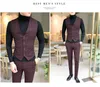 Trajes para hombre Blazers Traje de hombre Moda a cuadros Negocios Casual Slim Fit Blazer Caballero Inglaterra Boda de tres piezas Chaqueta masculina Abrigo Pan