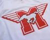 10 Хоккейные майки Dean Youngblood Hamilton Mustang 9 SUTTON Moive White Red All Stiched Мужская форма Быстрая доставка