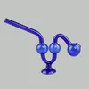 Unique Design Style Blue Color V-shaped Glass Smoking Accessories Dabber Tool For Hookah Bong Smoke Use