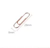 Long Paper Clips Oval Shaped Metal Paperclips Smooth Finish 28mm 99mm Binder Clips Planner Memo Clasp Rose Gold Purple Plated