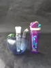 Harcates tuyaux en verre Bubbler Huile Bongs Little Green Apple JH036-10 mm